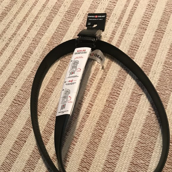 Men's Black Leather Belt - Picture 3 of 6